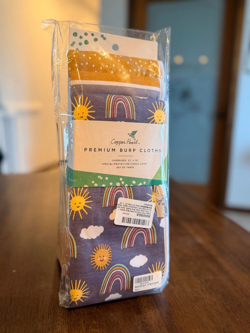 Copper Pearl Premium Burp Cloths Nursery Baby Shower 3 Pack